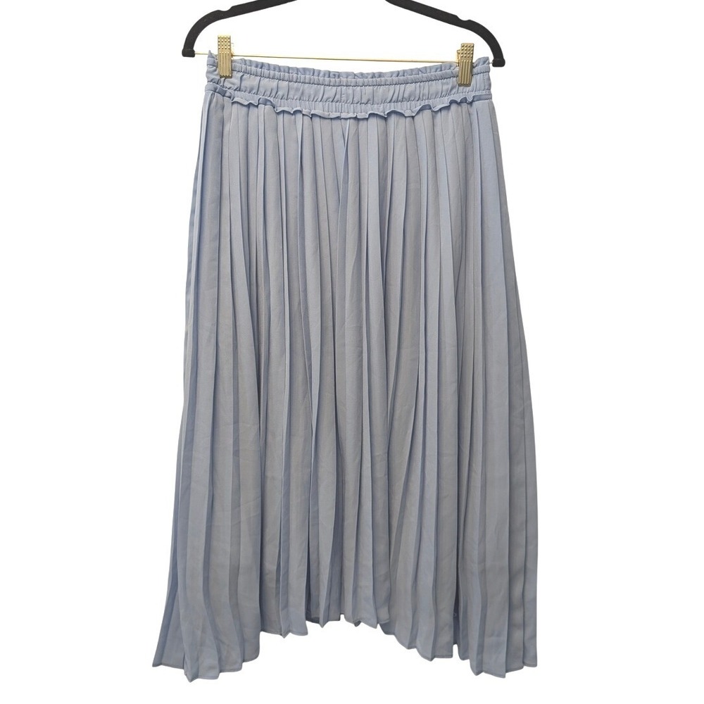 Banana Republic Serenity Blue Handkerchief Pleated Midi Skirt XS 488399-00 - Picture 3 of 9